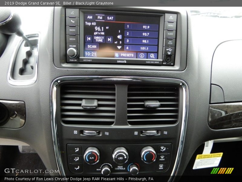 Billet / Black/Light Graystone 2019 Dodge Grand Caravan SE