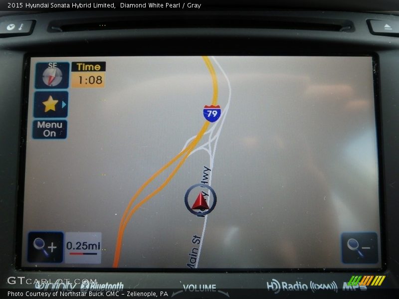 Diamond White Pearl / Gray 2015 Hyundai Sonata Hybrid Limited