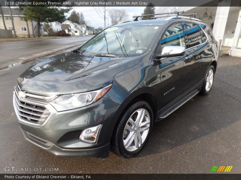 Nightfall Gray Metallic / Medium Ash Gray 2018 Chevrolet Equinox Premier AWD