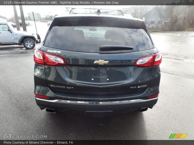 Nightfall Gray Metallic / Medium Ash Gray 2018 Chevrolet Equinox Premier AWD