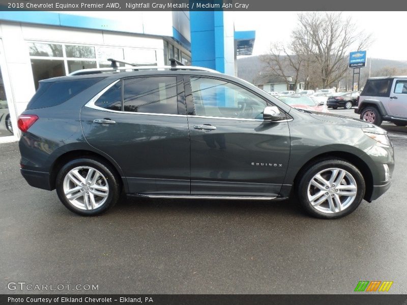 Nightfall Gray Metallic / Medium Ash Gray 2018 Chevrolet Equinox Premier AWD