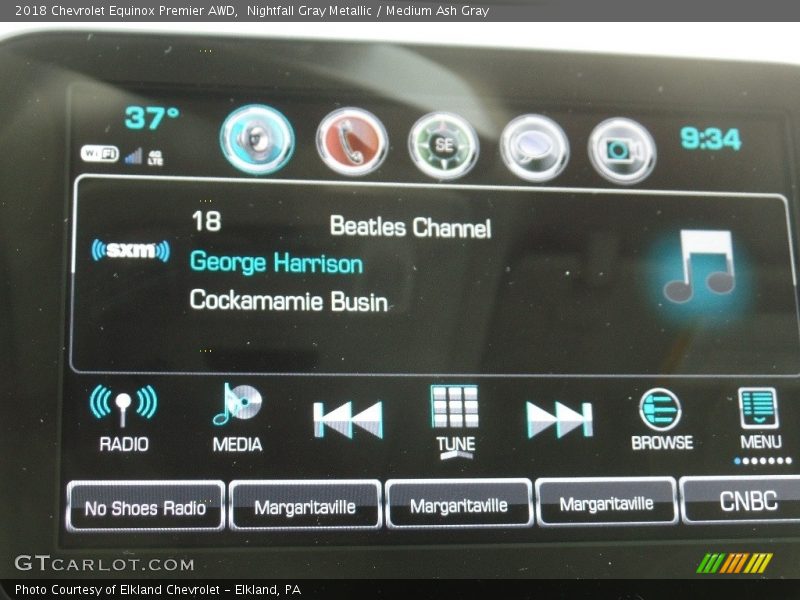 Nightfall Gray Metallic / Medium Ash Gray 2018 Chevrolet Equinox Premier AWD