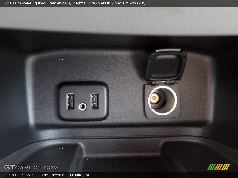 Nightfall Gray Metallic / Medium Ash Gray 2018 Chevrolet Equinox Premier AWD