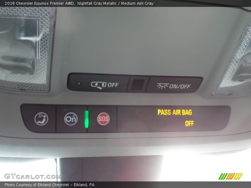 Nightfall Gray Metallic / Medium Ash Gray 2018 Chevrolet Equinox Premier AWD