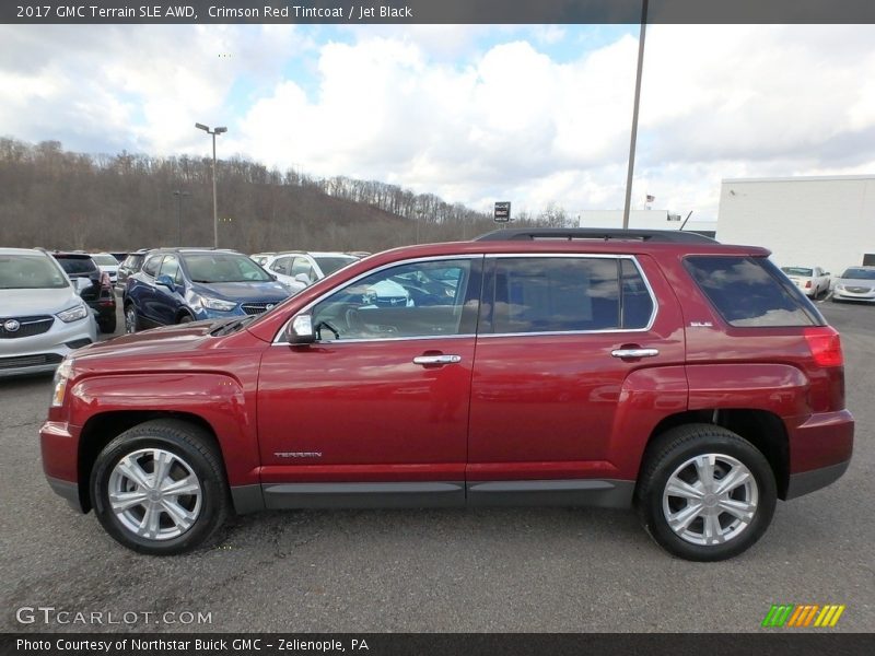 Crimson Red Tintcoat / Jet Black 2017 GMC Terrain SLE AWD