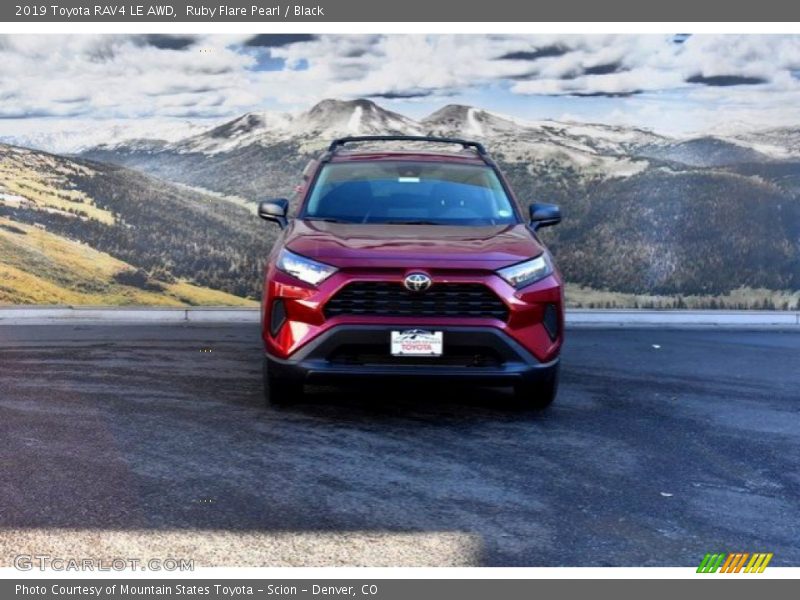 Ruby Flare Pearl / Black 2019 Toyota RAV4 LE AWD