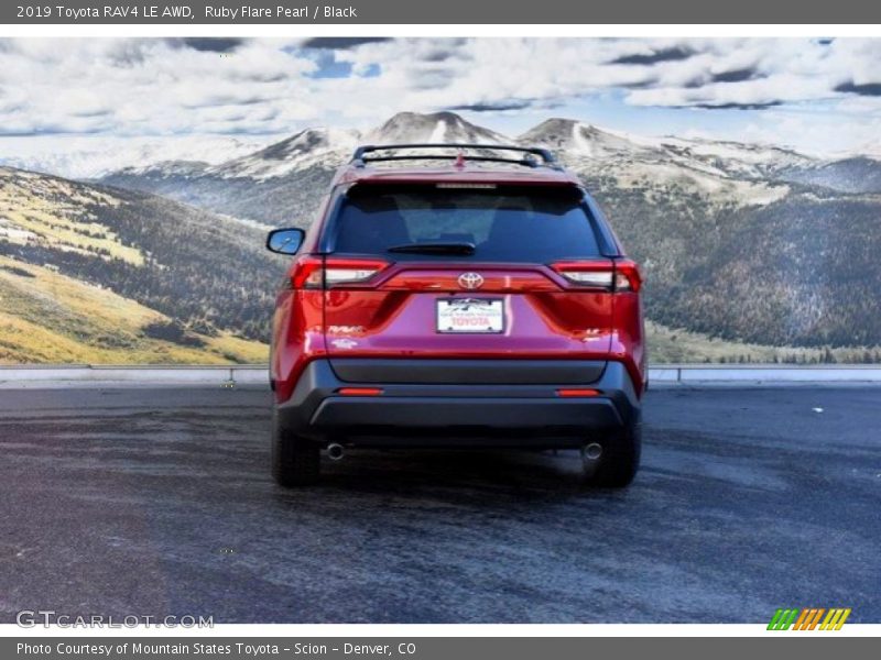 Ruby Flare Pearl / Black 2019 Toyota RAV4 LE AWD