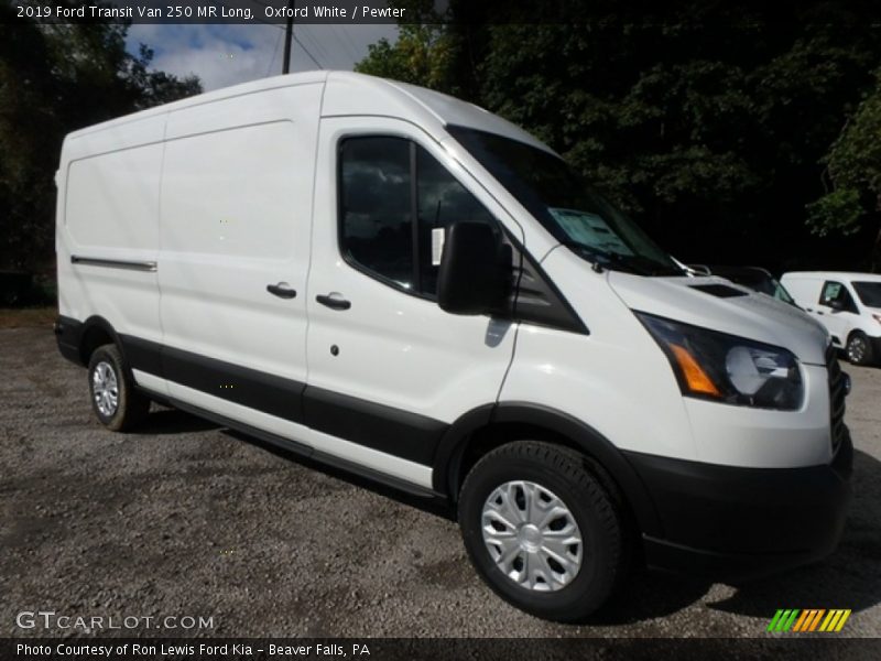 Oxford White / Pewter 2019 Ford Transit Van 250 MR Long