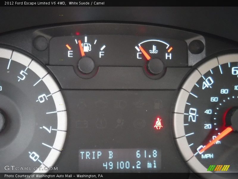 White Suede / Camel 2012 Ford Escape Limited V6 4WD