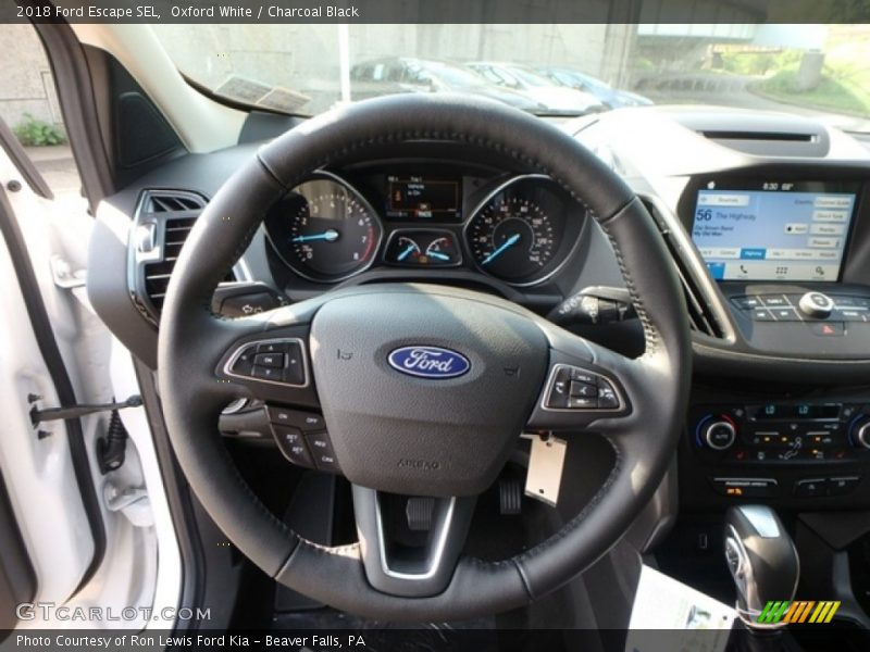 Oxford White / Charcoal Black 2018 Ford Escape SEL