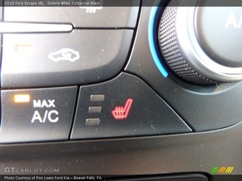 Oxford White / Charcoal Black 2018 Ford Escape SEL