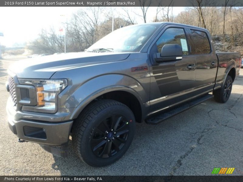 Magnetic / Sport Black/Red 2019 Ford F150 Lariat Sport SuperCrew 4x4