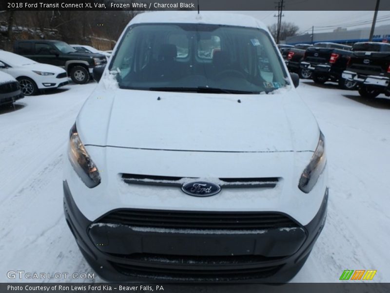 Frozen White / Charcoal Black 2018 Ford Transit Connect XL Van