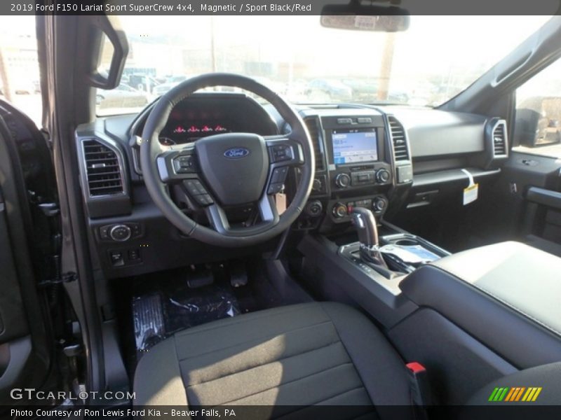 Magnetic / Sport Black/Red 2019 Ford F150 Lariat Sport SuperCrew 4x4