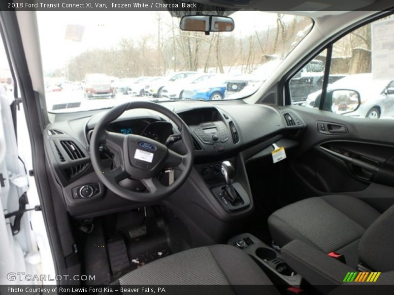 Frozen White / Charcoal Black 2018 Ford Transit Connect XL Van