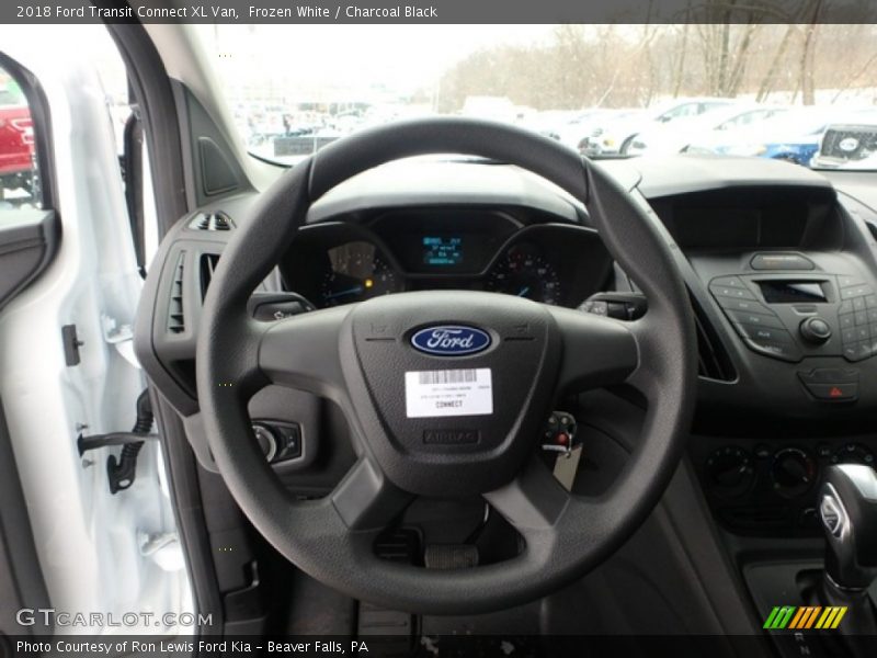 Frozen White / Charcoal Black 2018 Ford Transit Connect XL Van