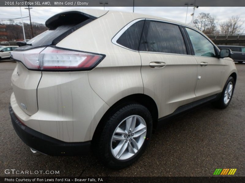 White Gold / Ebony 2018 Ford Edge SEL AWD