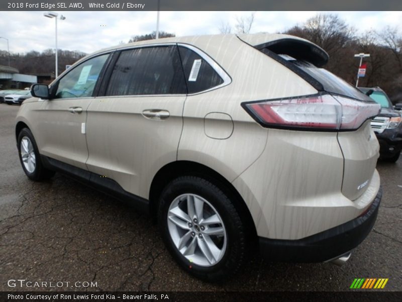 White Gold / Ebony 2018 Ford Edge SEL AWD