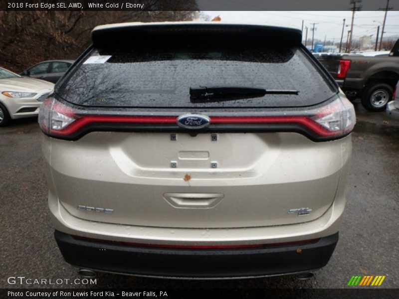 White Gold / Ebony 2018 Ford Edge SEL AWD