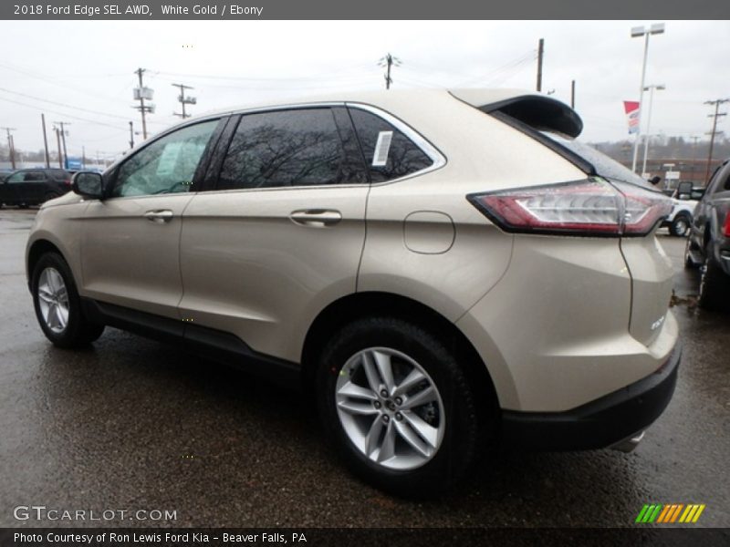 White Gold / Ebony 2018 Ford Edge SEL AWD