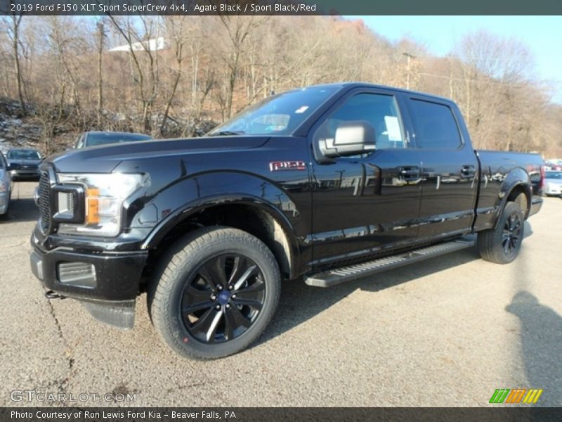 Agate Black / Sport Black/Red 2019 Ford F150 XLT Sport SuperCrew 4x4