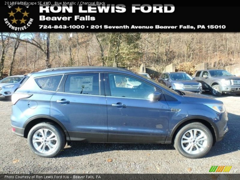 Blue Metallic / Charcoal Black 2018 Ford Escape SE 4WD