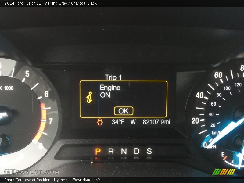 Sterling Gray / Charcoal Black 2014 Ford Fusion SE