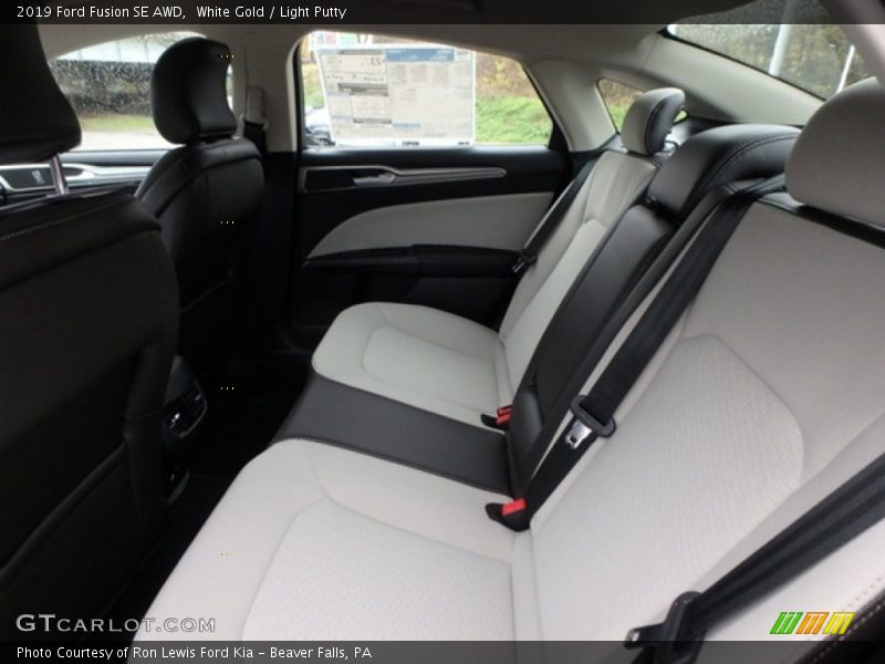 Rear Seat of 2019 Fusion SE AWD