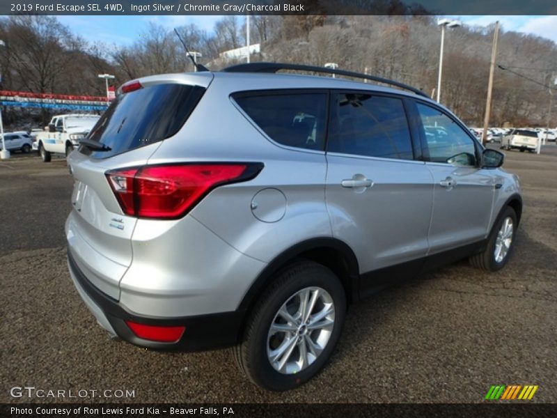 Ingot Silver / Chromite Gray/Charcoal Black 2019 Ford Escape SEL 4WD