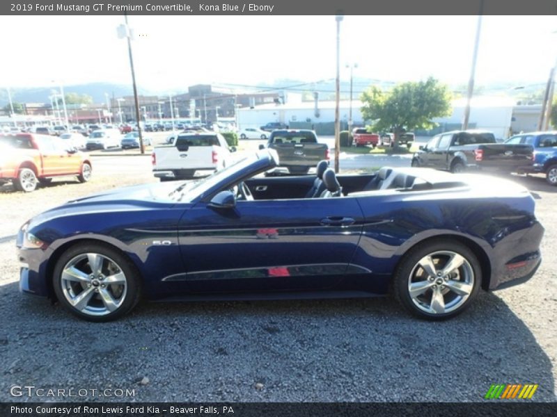 Kona Blue / Ebony 2019 Ford Mustang GT Premium Convertible