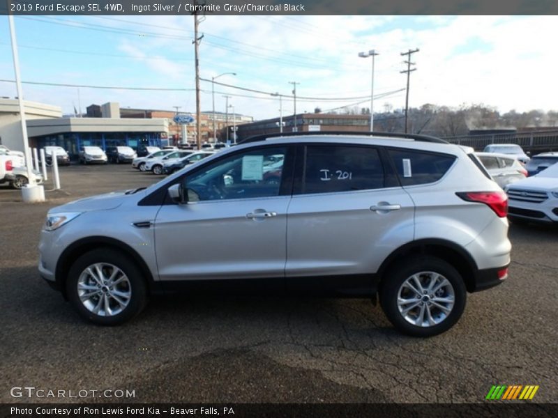 Ingot Silver / Chromite Gray/Charcoal Black 2019 Ford Escape SEL 4WD