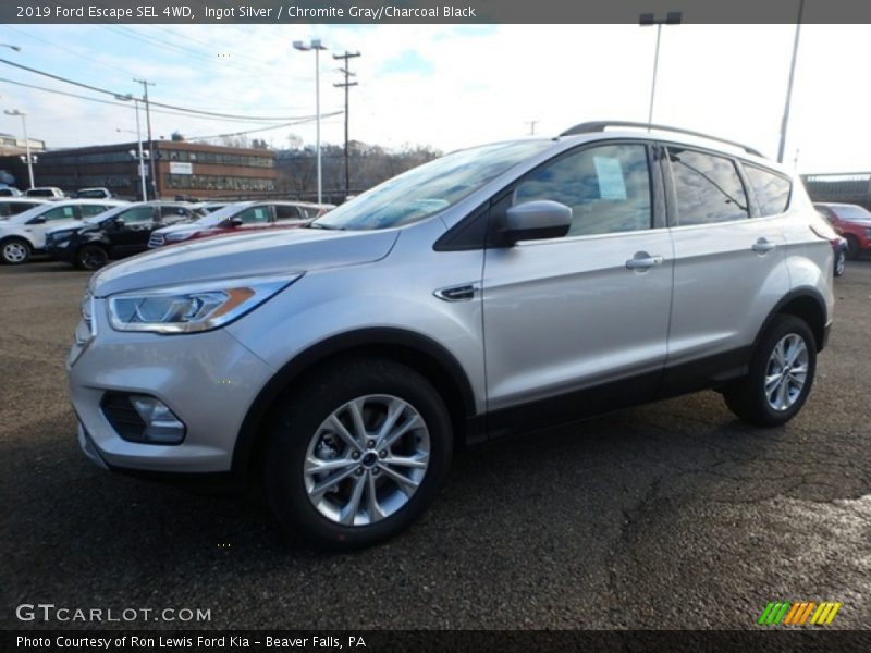 Ingot Silver / Chromite Gray/Charcoal Black 2019 Ford Escape SEL 4WD