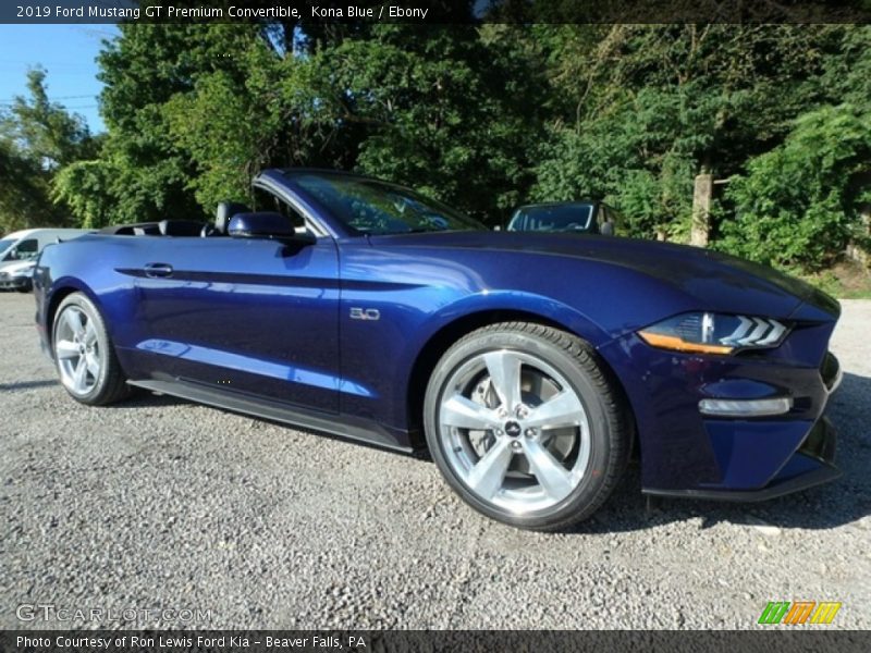 Kona Blue / Ebony 2019 Ford Mustang GT Premium Convertible