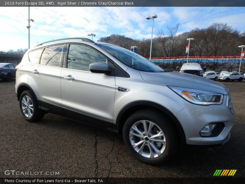 Ingot Silver / Chromite Gray/Charcoal Black 2019 Ford Escape SEL 4WD