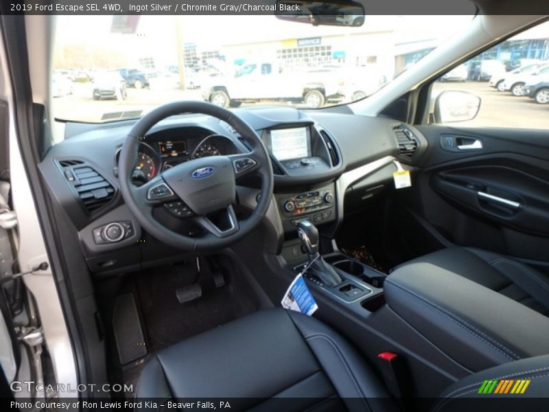 Ingot Silver / Chromite Gray/Charcoal Black 2019 Ford Escape SEL 4WD