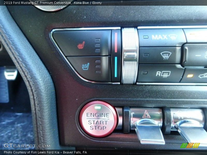 Controls of 2019 Mustang GT Premium Convertible
