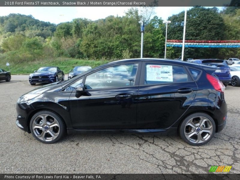 Shadow Black / Molten Orange/Charcoal Recaro 2018 Ford Fiesta ST Hatchback