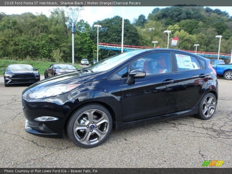 Shadow Black / Molten Orange/Charcoal Recaro 2018 Ford Fiesta ST Hatchback