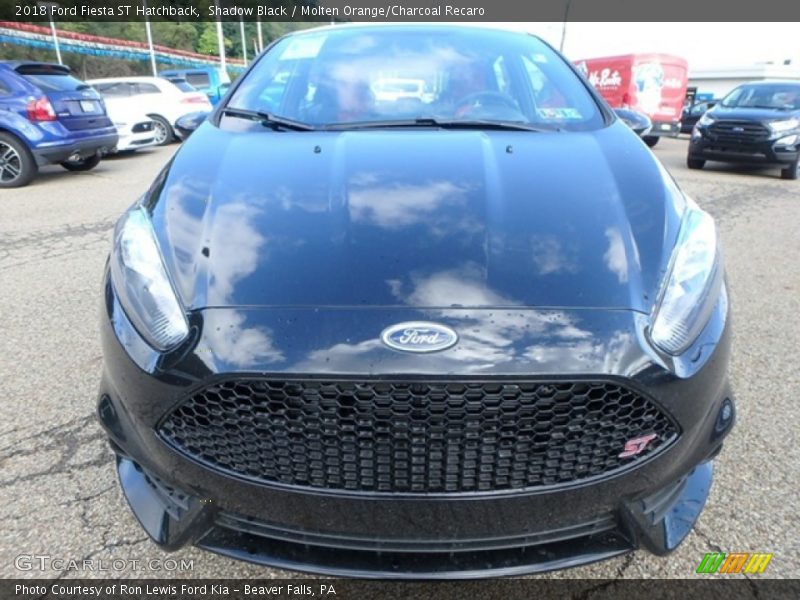 Shadow Black / Molten Orange/Charcoal Recaro 2018 Ford Fiesta ST Hatchback