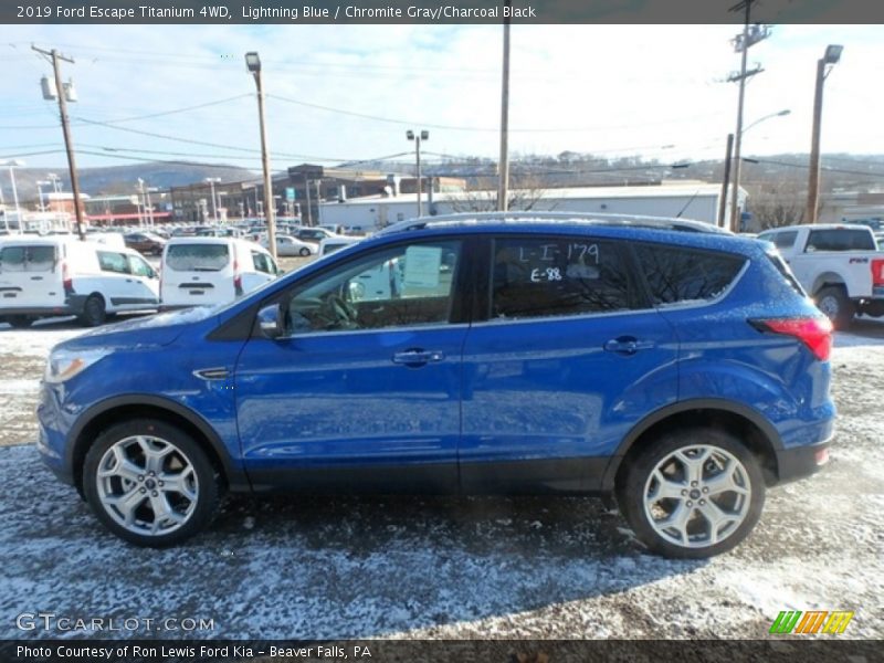 Lightning Blue / Chromite Gray/Charcoal Black 2019 Ford Escape Titanium 4WD
