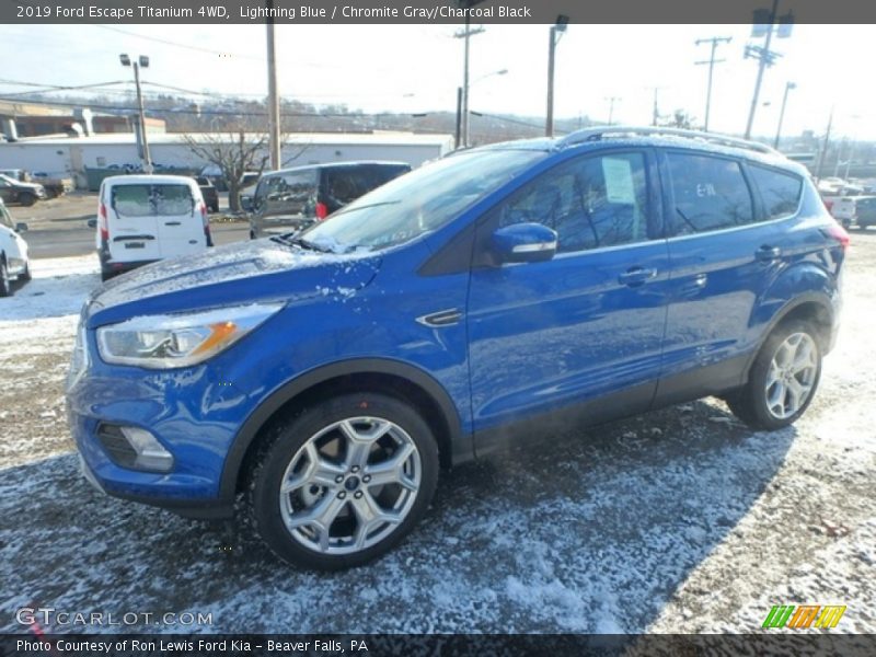 Lightning Blue / Chromite Gray/Charcoal Black 2019 Ford Escape Titanium 4WD