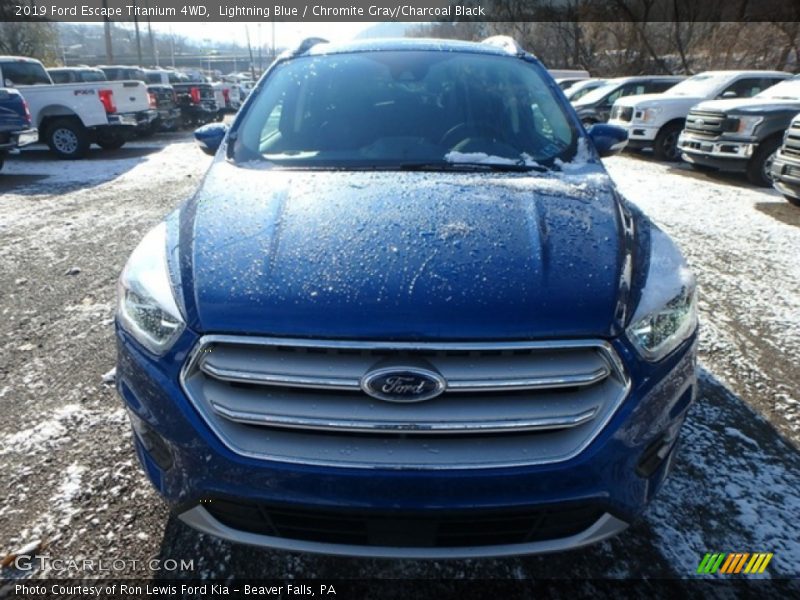 Lightning Blue / Chromite Gray/Charcoal Black 2019 Ford Escape Titanium 4WD