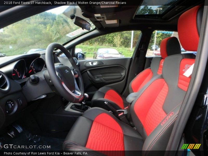  2018 Fiesta ST Hatchback Molten Orange/Charcoal Recaro Interior