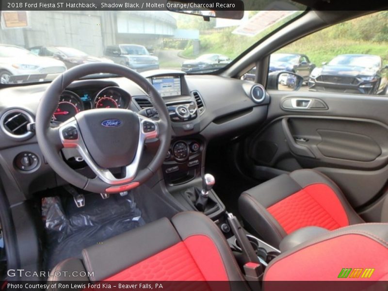  2018 Fiesta ST Hatchback Molten Orange/Charcoal Recaro Interior