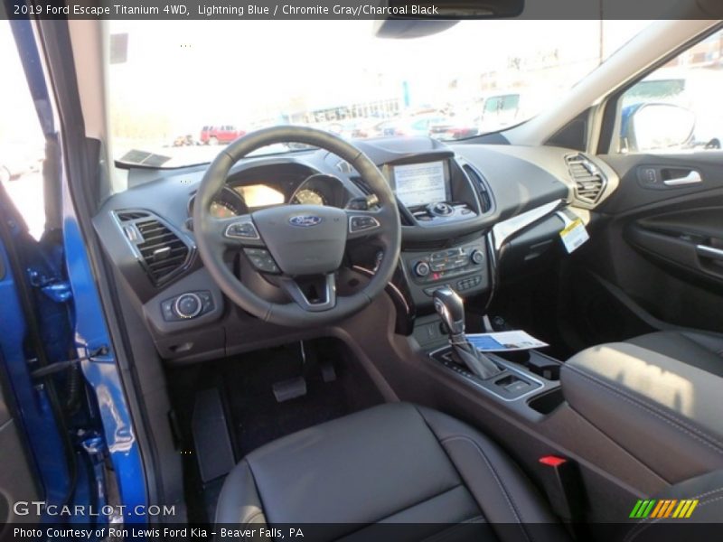Lightning Blue / Chromite Gray/Charcoal Black 2019 Ford Escape Titanium 4WD