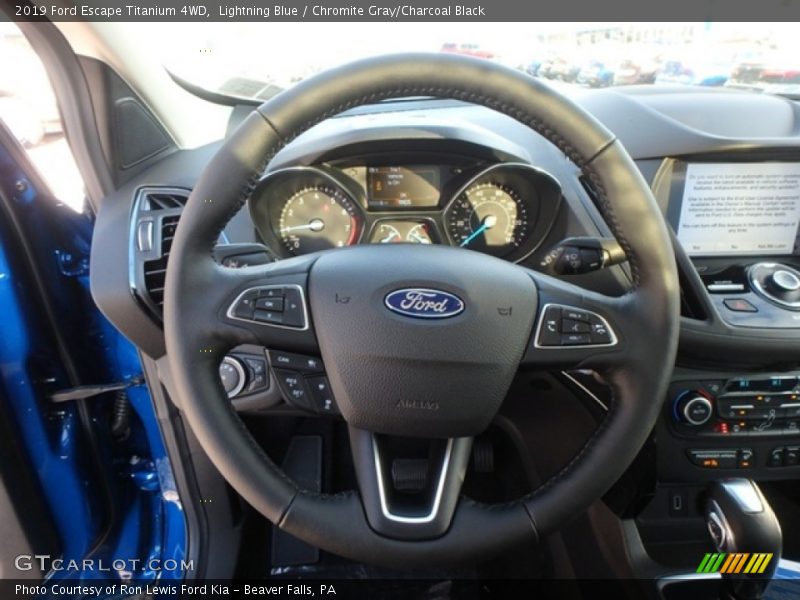 Lightning Blue / Chromite Gray/Charcoal Black 2019 Ford Escape Titanium 4WD