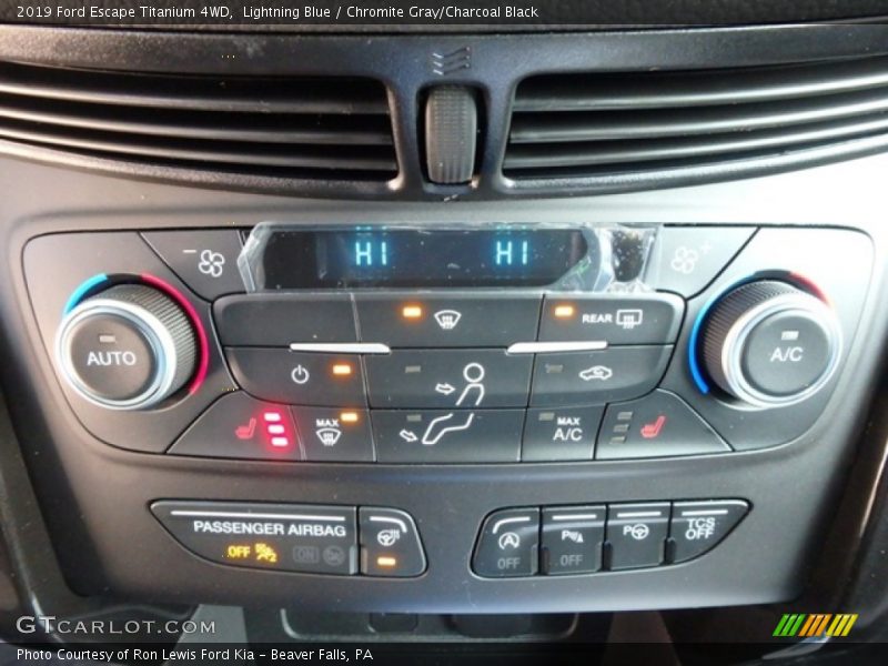 Lightning Blue / Chromite Gray/Charcoal Black 2019 Ford Escape Titanium 4WD