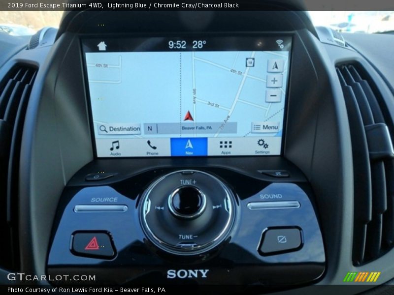 Lightning Blue / Chromite Gray/Charcoal Black 2019 Ford Escape Titanium 4WD