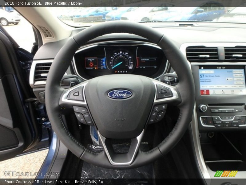 Blue Metallic / Ebony 2018 Ford Fusion SE