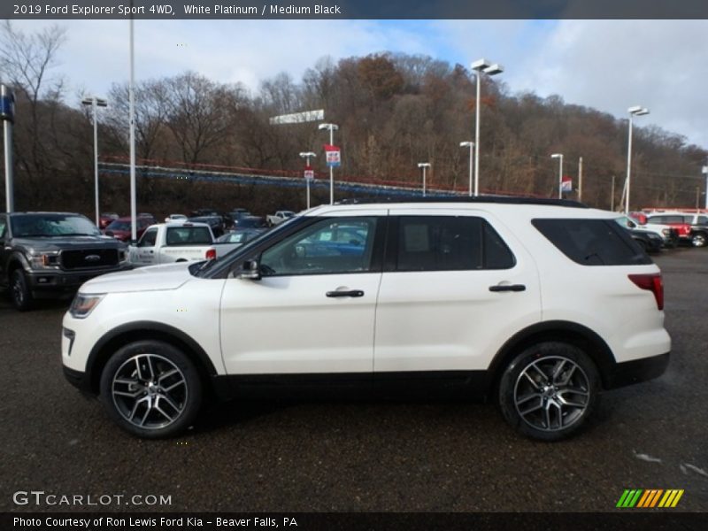 White Platinum / Medium Black 2019 Ford Explorer Sport 4WD